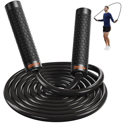 Jump Rope Weighted Jump Rope for Home Gym Adjustable 1lb Heavy Skipping Ropes for Fitness Exercise Equipment for Men Women Kids Portable Speed Jumping Rope Full Body Workout at Home