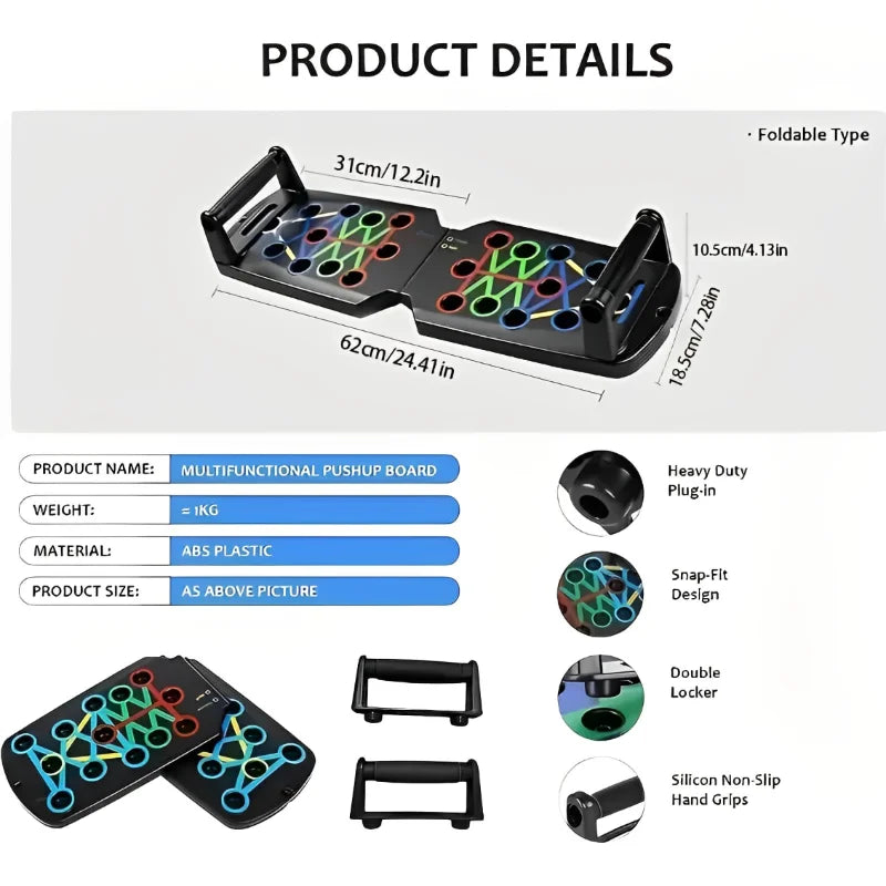 FITEQUIPZ™ FoldPro Push-Up Training Board